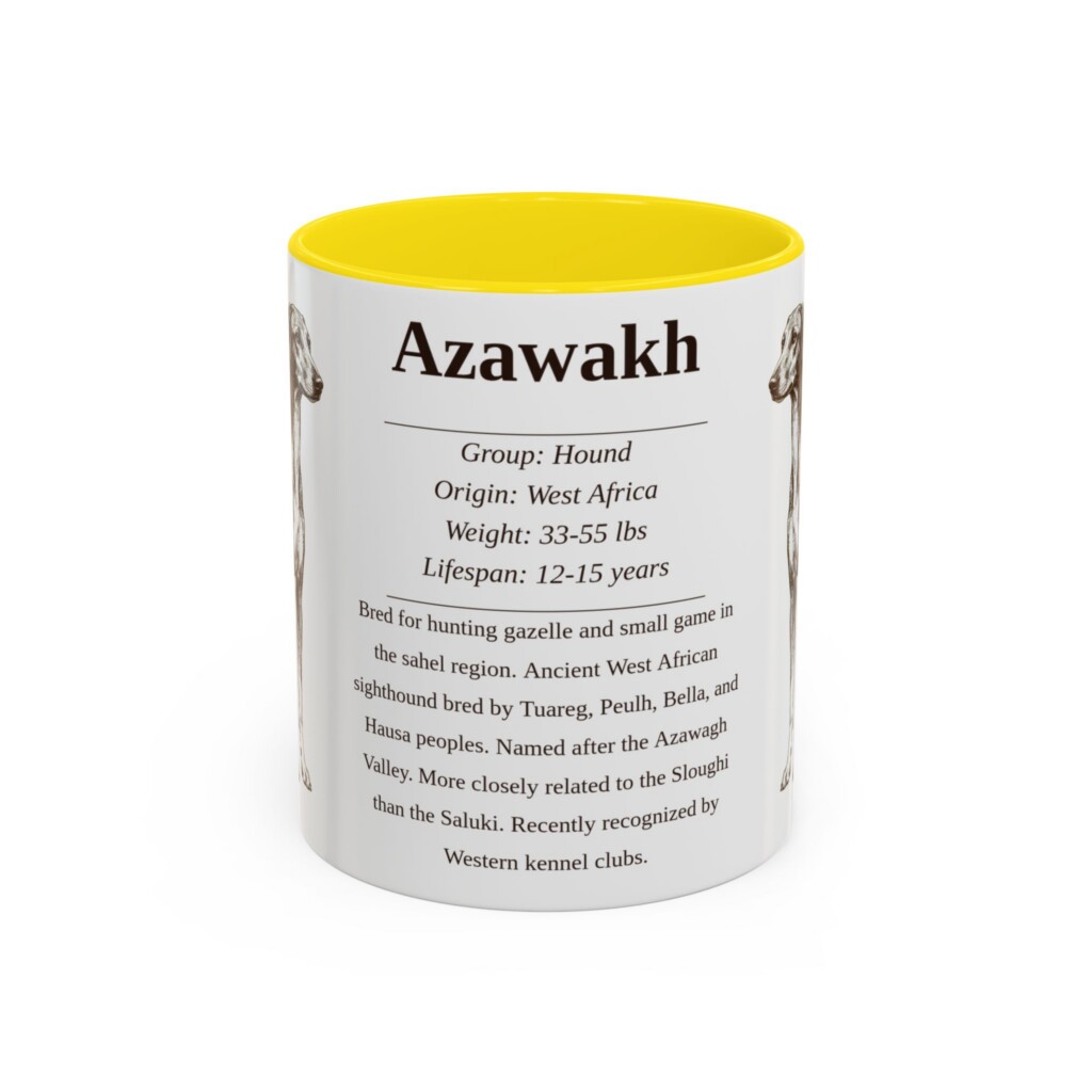 11oz Azawakh Mug, Red, front view