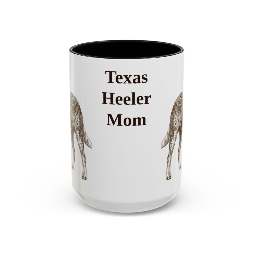 4873642335317593774_2048-1.jpeg 15oz Texas Heeler Dog Mom Mug, Vintage Sketch Coffee Mug, Dog Mom Gift