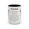 15oz Poochon Mug, Illustrated Dog Breed Facts Coffee Mug, Vintage Dog Keepsake Gift