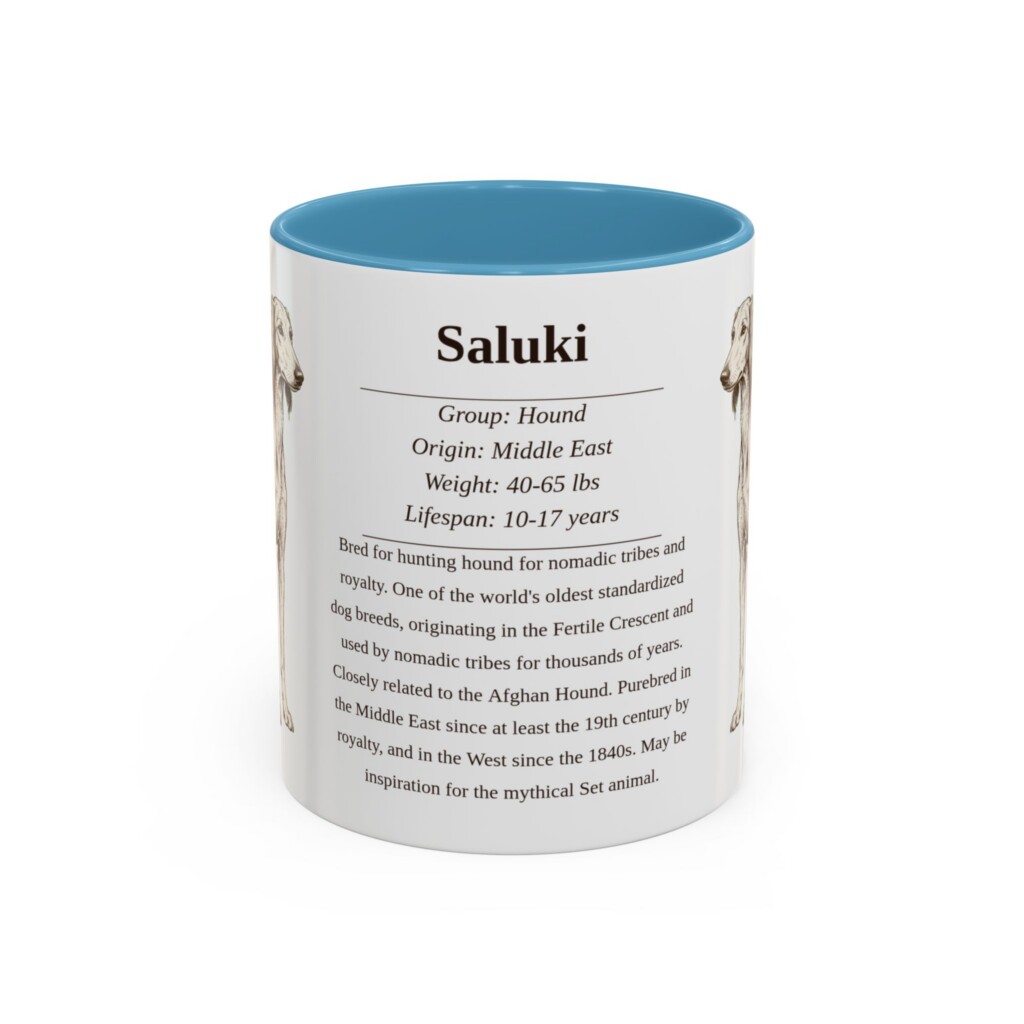 11oz Saluki Mug, Orange, front view