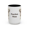 15oz Poochon Dog Mom Mug, Vintage Sketch Coffee Mug, Dog Mom Gift