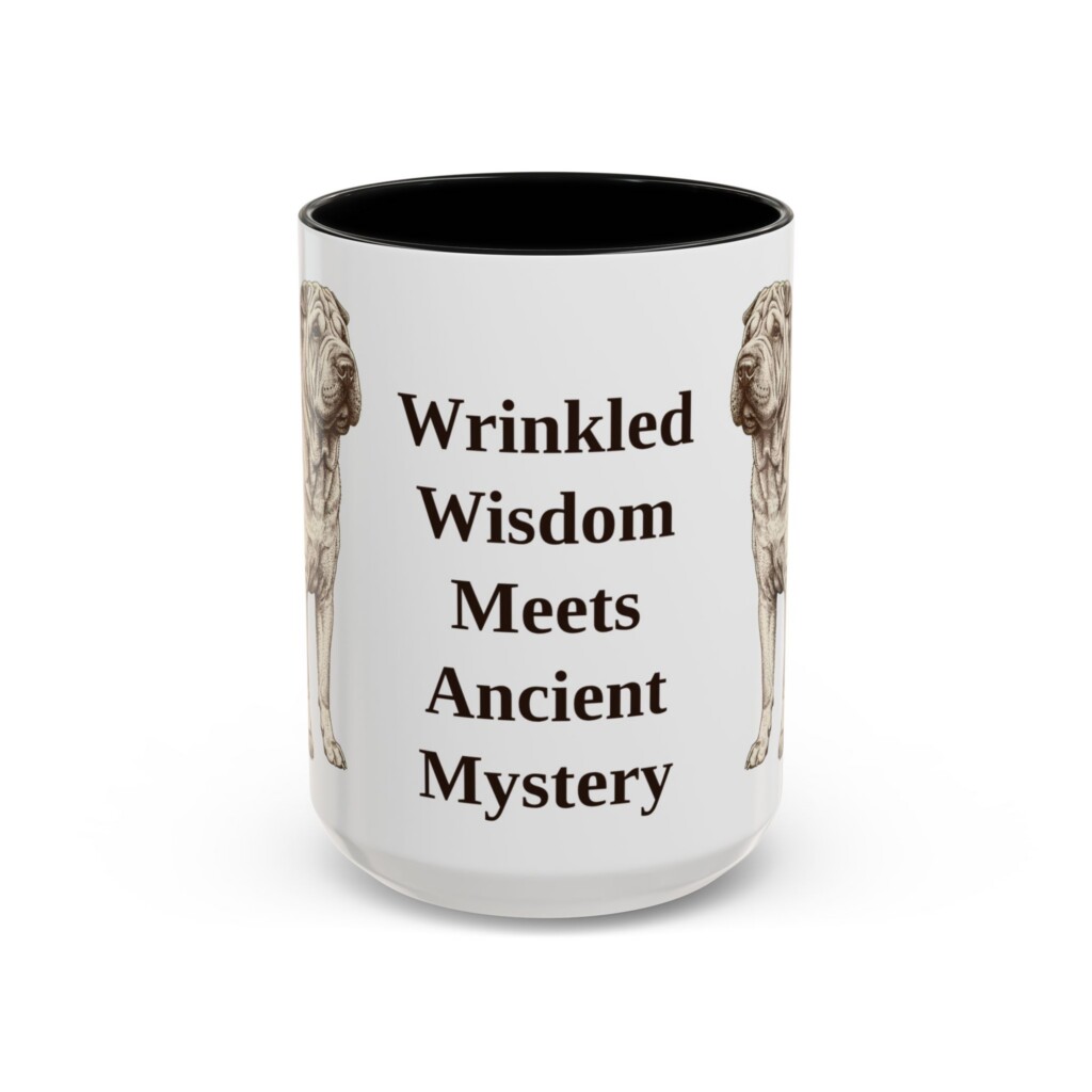 4995637253518699592_2048.jpeg 15oz Funny Shar-Pei Mug, Vintage Dog Coffee Mug, Dog Lover Gift