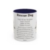 11oz Rescue Dog Mug, Illustrated Dog Breed Facts Coffee Mug, Vintage Dog Keepsake Gift