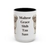 15oz Funny Mal-Shi Mug, Vintage Dog Coffee Mug, Dog Lover Gift