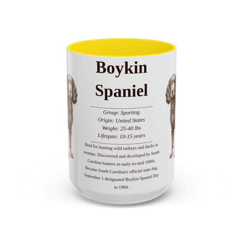 15oz Boykin Spaniel Mug, Red, front view
