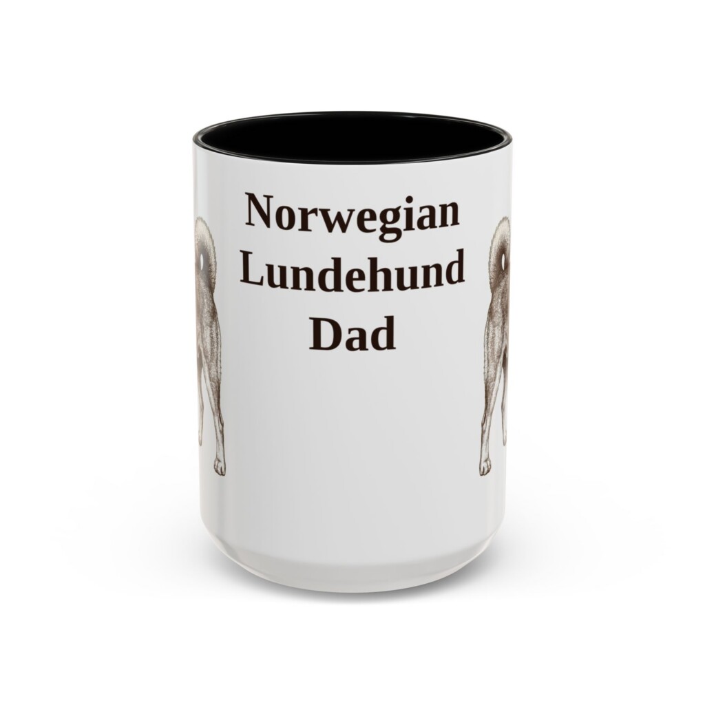 5238130134015908148_2048.jpeg 15oz Norwegian Lundehund Dog Dad Mug, Vintage Sketch Coffee Mug, Dog Dad Gift