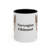 11oz Norwegian Elkhound Mug, Vintage Dog Portrait Coffee Mug, Dog Lover Gift