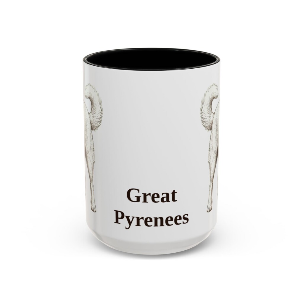 534528842459383080_2048.jpeg 15oz Great Pyrenees Mug, Vintage Dog Portrait Coffee Mug, Dog Lover Gift