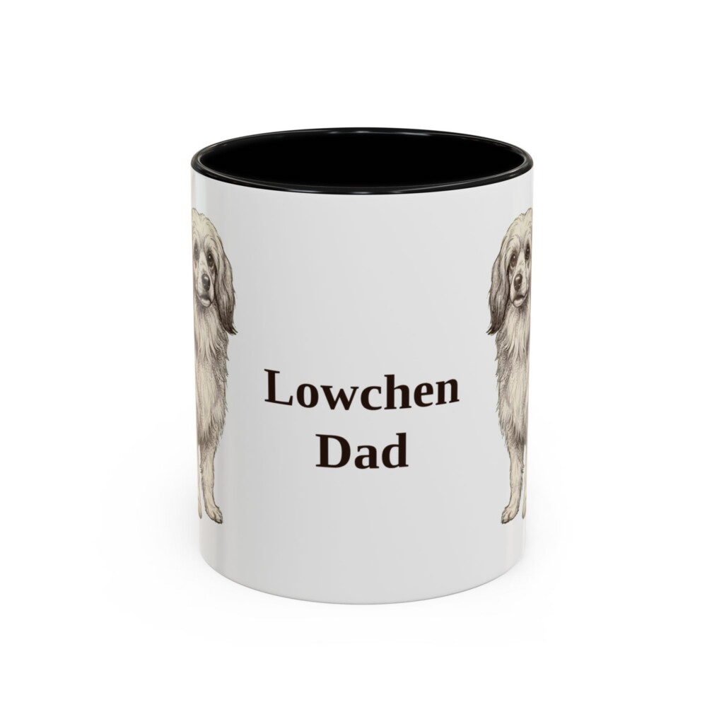 11oz Lowchen Dog Dad Mug, Vintage Sketch Coffee Mug, Dog Dad Gift