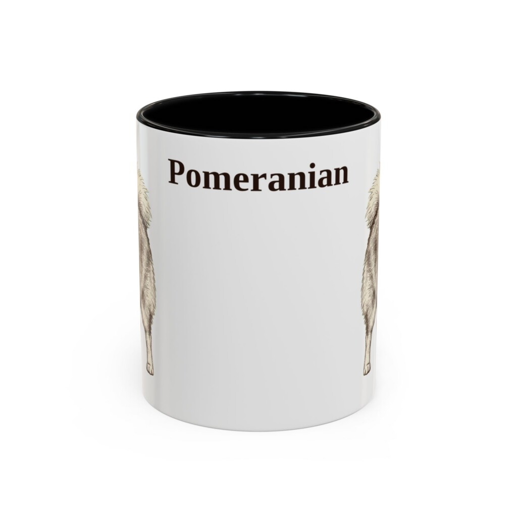 11oz Pomeranian Mug, Vintage Dog Portrait Coffee Mug, Dog Lover Gift