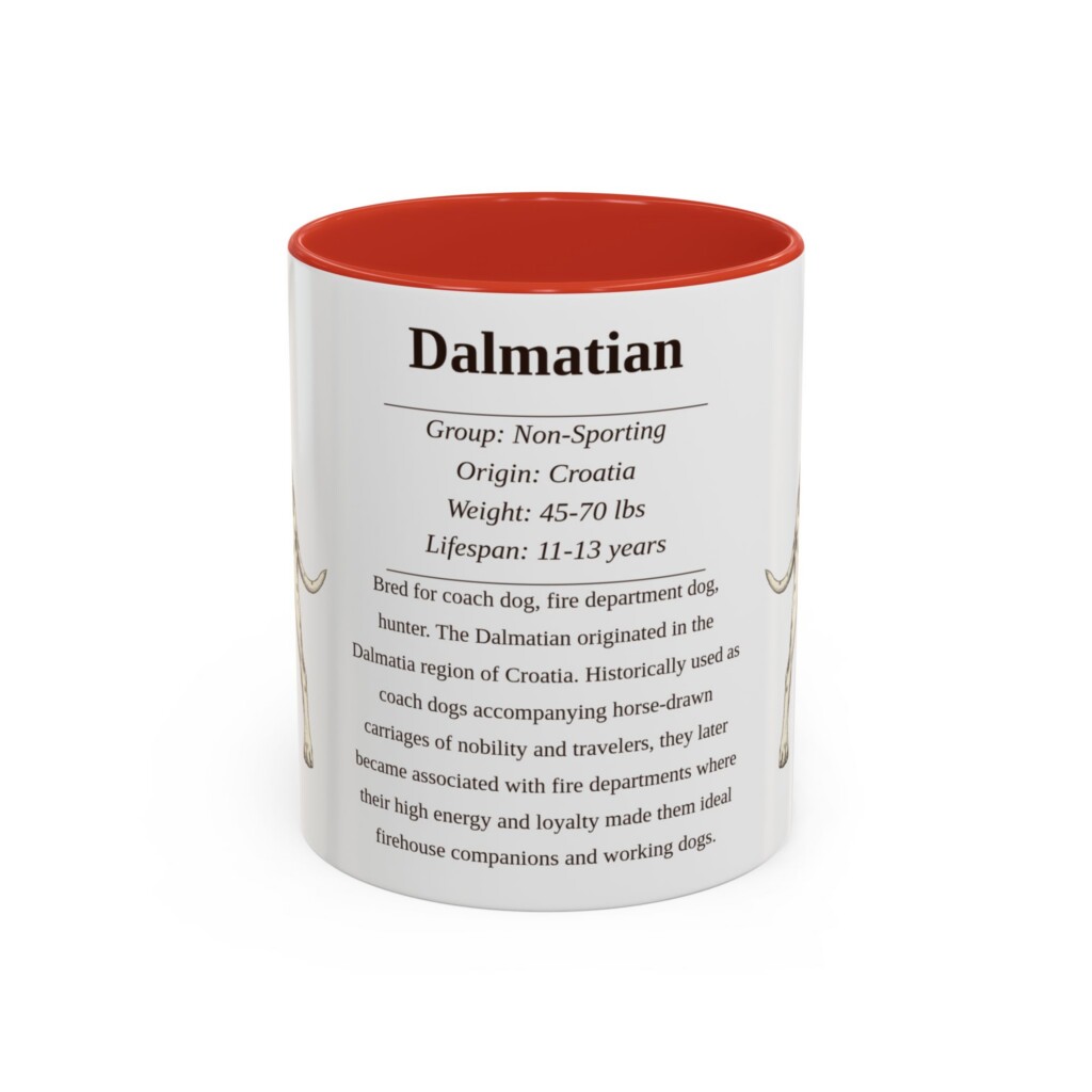 11oz Dalmatian Mug, Navy, front view