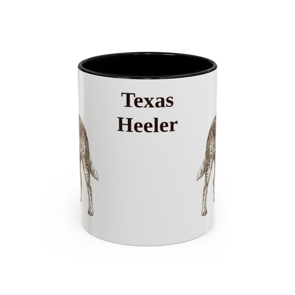 11oz Texas Heeler Mug, Vintage Dog Portrait Coffee Mug, Dog Lover Gift