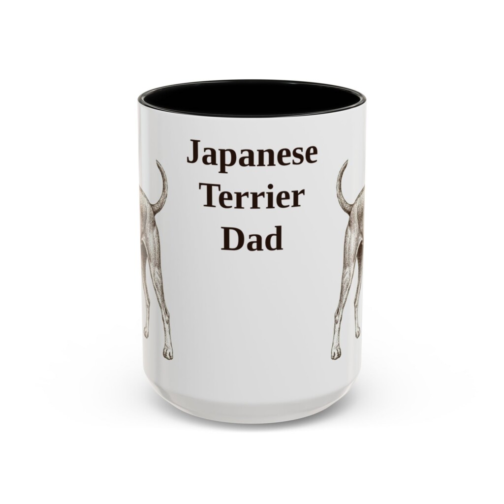 5389331039867123433_2048.jpeg 15oz Japanese Terrier Dog Dad Mug, Vintage Sketch Coffee Mug, Dog Dad Gift