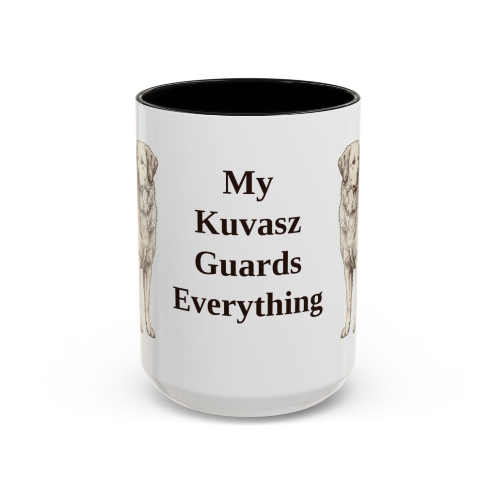 15oz Funny Kuvasz Mug, Vintage Dog Coffee Mug, Dog Lover Gift