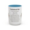15oz Dachshund Mix Mug, Light Blue, front view