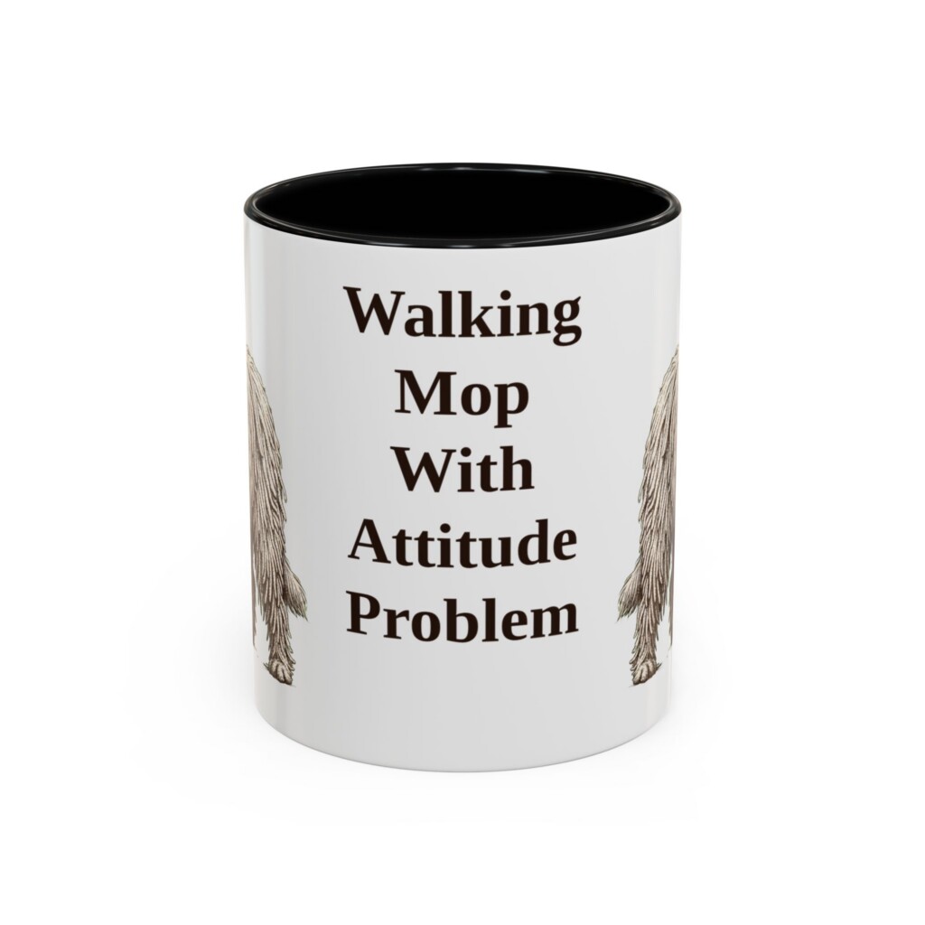 11oz Funny Komondor Mug, Vintage Dog Coffee Mug, Dog Lover Gift