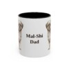 11oz Mal-Shi Dog Dad Mug, Vintage Sketch Coffee Mug, Dog Dad Gift