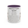 11oz American Cocker Spaniel Mug, Light Green, front view