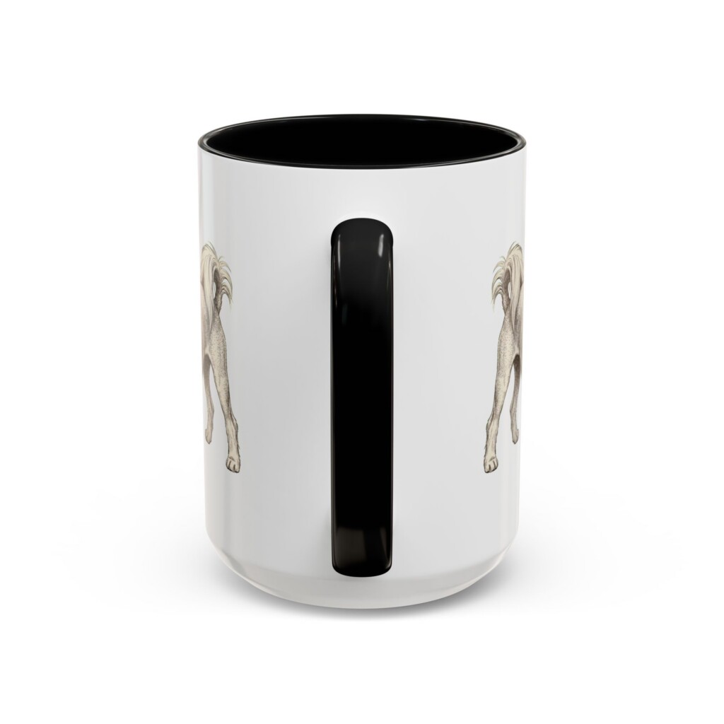 15oz Lowchen Mug, Black, back view