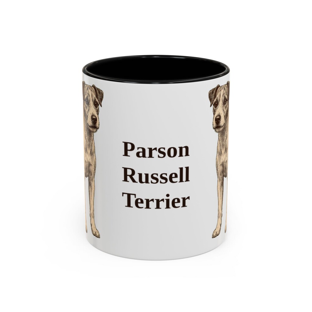 11oz Parson Russell Terrier Mug, Vintage Dog Portrait Coffee Mug, Dog Lover Gift