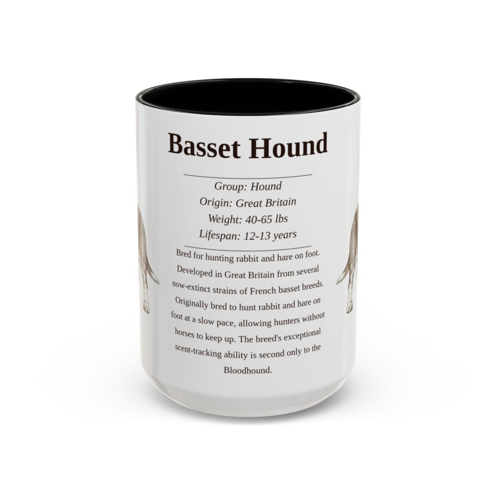 5481908768410724633_2048.jpeg 15oz Basset Hound Mug, Black, front view