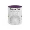 11oz Rescue Dog Mug, Illustrated Dog Breed Facts Coffee Mug, Vintage Dog Keepsake Gift
