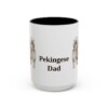 15oz Pekingese Dog Dad Mug, Vintage Sketch Coffee Mug, Dog Dad Gift