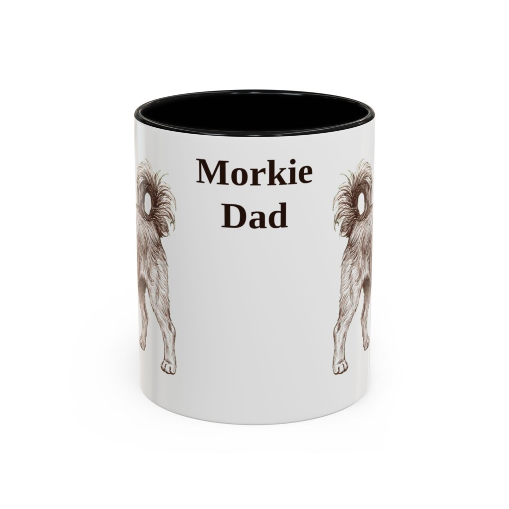 5545805294538615995_2048.jpeg 11oz Morkie Dog Dad Mug, Vintage Sketch Coffee Mug, Dog Dad Gift