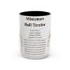 15oz Miniature Bull Terrier Mug, Illustrated Dog Breed Facts Coffee Mug, Vintage Dog Keepsake Gift