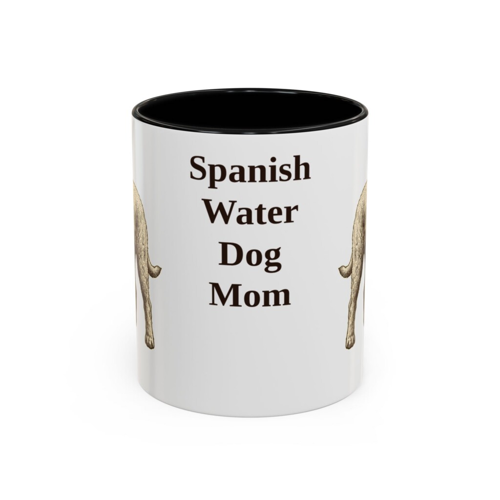 11oz Spanish Water Dog Dog Mom Mug, Vintage Sketch Coffee Mug, Dog Mom Gift