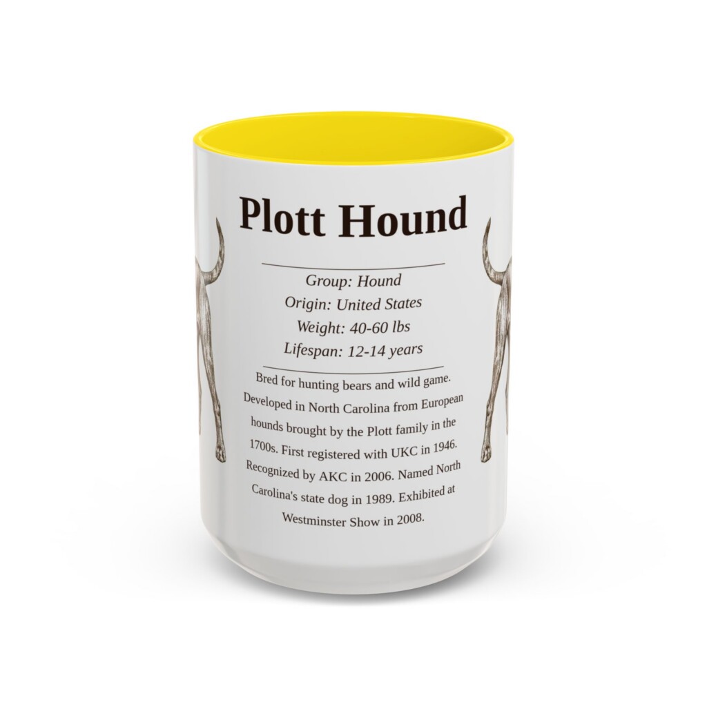 15oz Plott Hound Mug, Red, front view