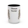 15oz Tibetan Terrier Mug, Vintage Dog Portrait Coffee Mug, Dog Lover Gift