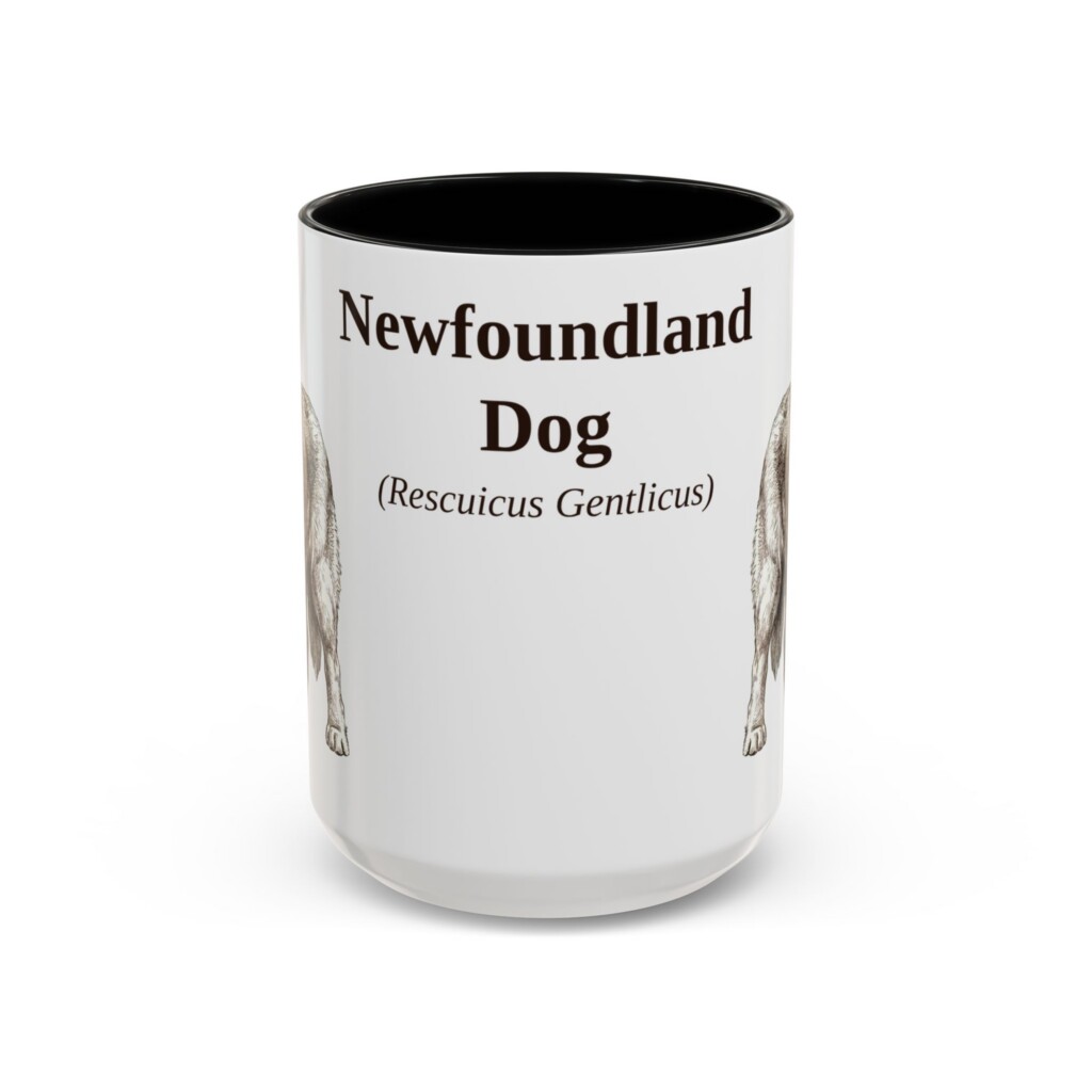 5826526118479276226_2048.jpeg 15oz Newfoundland Dog Latin Mug, Vintage Dog Coffee Mug, Dog Lover Gift