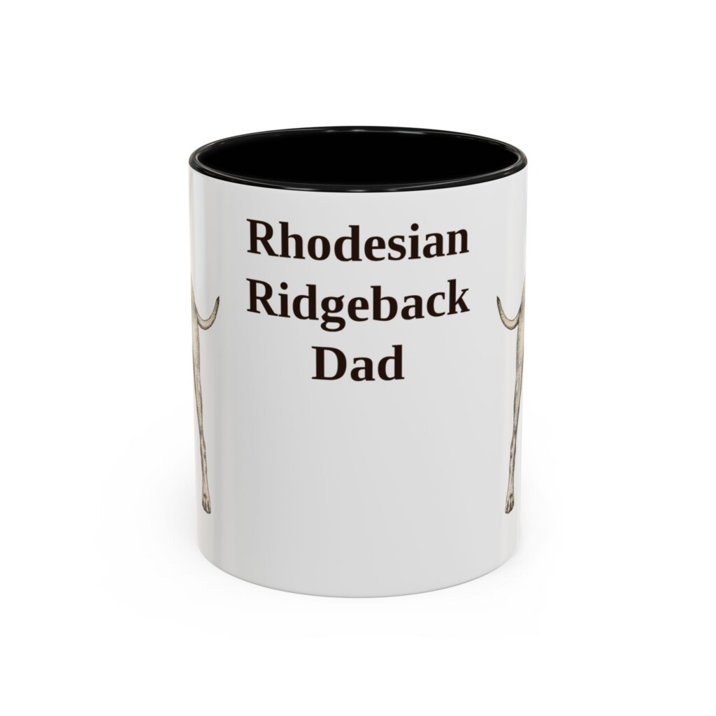 11oz Rhodesian Ridgeback Dog Dad Mug, Vintage Sketch Coffee Mug, Dog Dad Gift