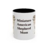 11oz Miniature American Shepherd Dog Mom Mug, Vintage Sketch Coffee Mug, Dog Mom Gift