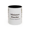 11oz Miniature Pinscher Latin Mug, Vintage Dog Coffee Mug, Dog Lover Gift