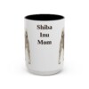 15oz Shiba Inu Dog Mom Mug, Vintage Sketch Coffee Mug, Dog Mom Gift