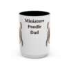 15oz Miniature Poodle Dog Dad Mug, Vintage Sketch Coffee Mug, Dog Dad Gift