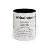 6100521044749071995_2048.jpeg 11oz Weimaraner Mug, Illustrated Dog Breed Facts Coffee Mug, Vintage Dog Keepsake Gift