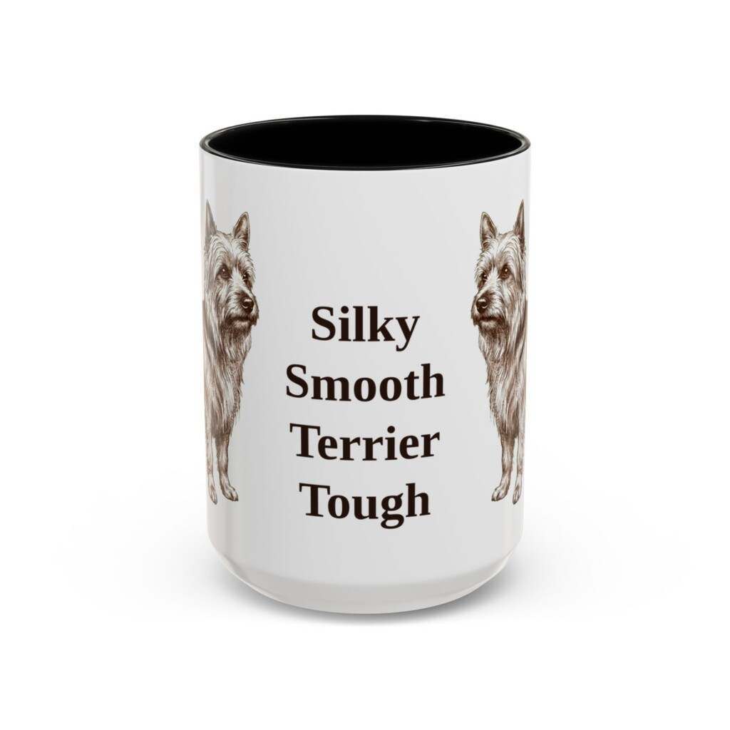 15oz Funny Silky Terrier Mug, Vintage Dog Coffee Mug, Dog Lover Gift