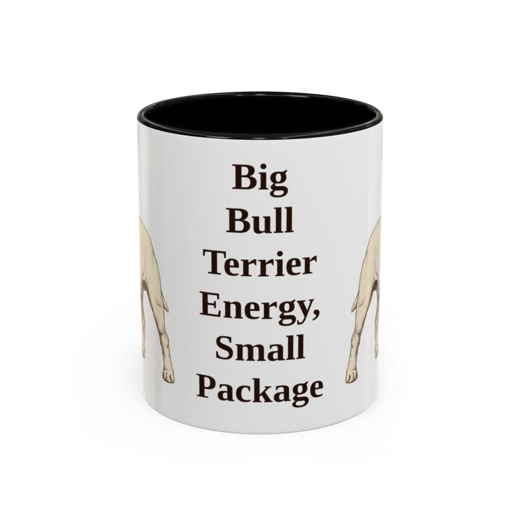11oz Funny Miniature Bull Terrier Mug, Vintage Dog Coffee Mug, Dog Lover Gift