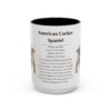 15oz American Cocker Spaniel Mug, Black, front view