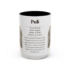 15oz Puli Mug, Illustrated Dog Breed Facts Coffee Mug, Vintage Dog Keepsake Gift