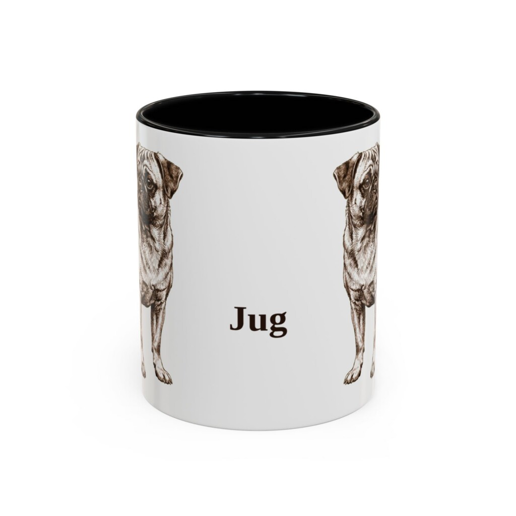 11oz Jug Mug, Vintage Dog Portrait Coffee Mug, Dog Lover Gift