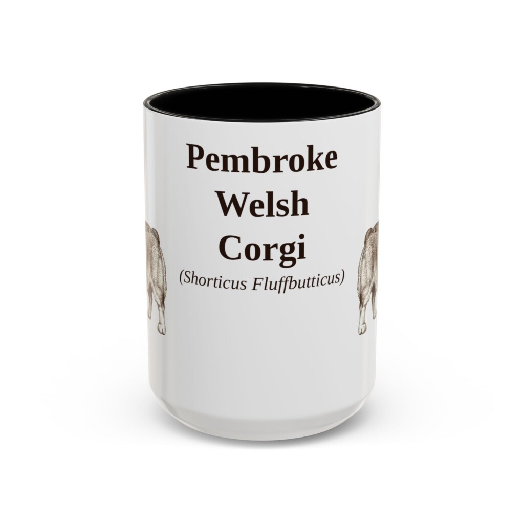 6399347005373444434_2048.jpeg 15oz Pembroke Welsh Corgi Latin Mug, Vintage Dog Coffee Mug, Dog Lover Gift