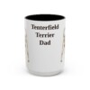 15oz Tenterfield Terrier Dog Dad Mug, Vintage Sketch Coffee Mug, Dog Dad Gift