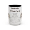 15oz Pembroke Welsh Corgi Mug, Illustrated Dog Breed Facts Coffee Mug, Vintage Dog Keepsake Gift