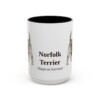 15oz Norfolk Terrier Latin Mug, Vintage Dog Coffee Mug, Dog Lover Gift