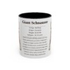 11oz Giant Schnauzer Mug, Illustrated Dog Breed Facts Coffee Mug, Vintage Dog Keepsake Gift