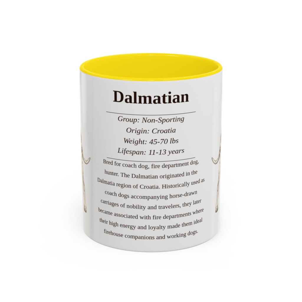 11oz Dalmatian Mug, Red, front view